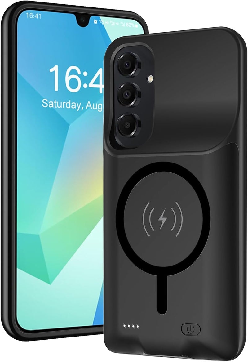 SNRONEW Battery Case for Galaxy A16/A17, 10000mAh High Capacity Portable Charger Case, Rechargeable Smart Battery Pack Compatible with Galaxy A16 A17 6.7 inch Charging, Support Wireless & Carplay - Black - Image 1